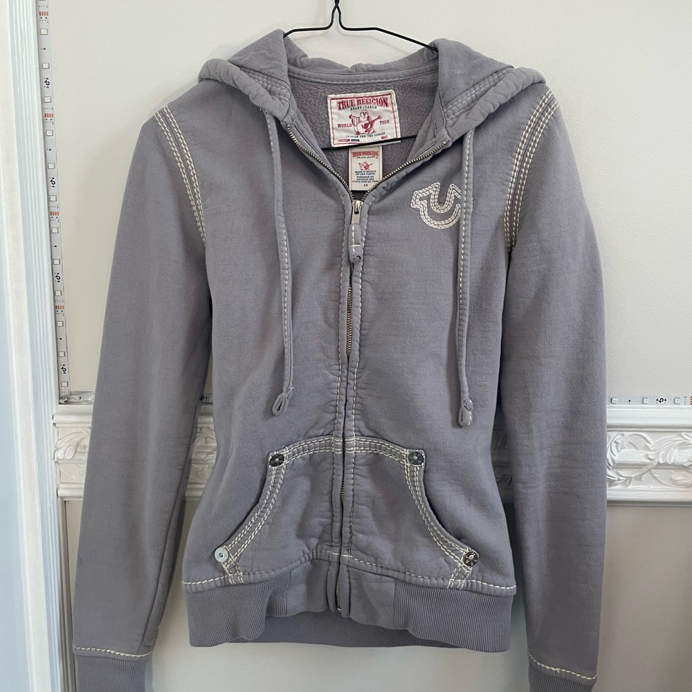 True Religion Moongrey Hoodie Zipup XS 2011